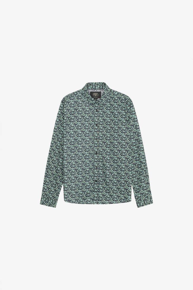 Evans black leaf pattern shirt