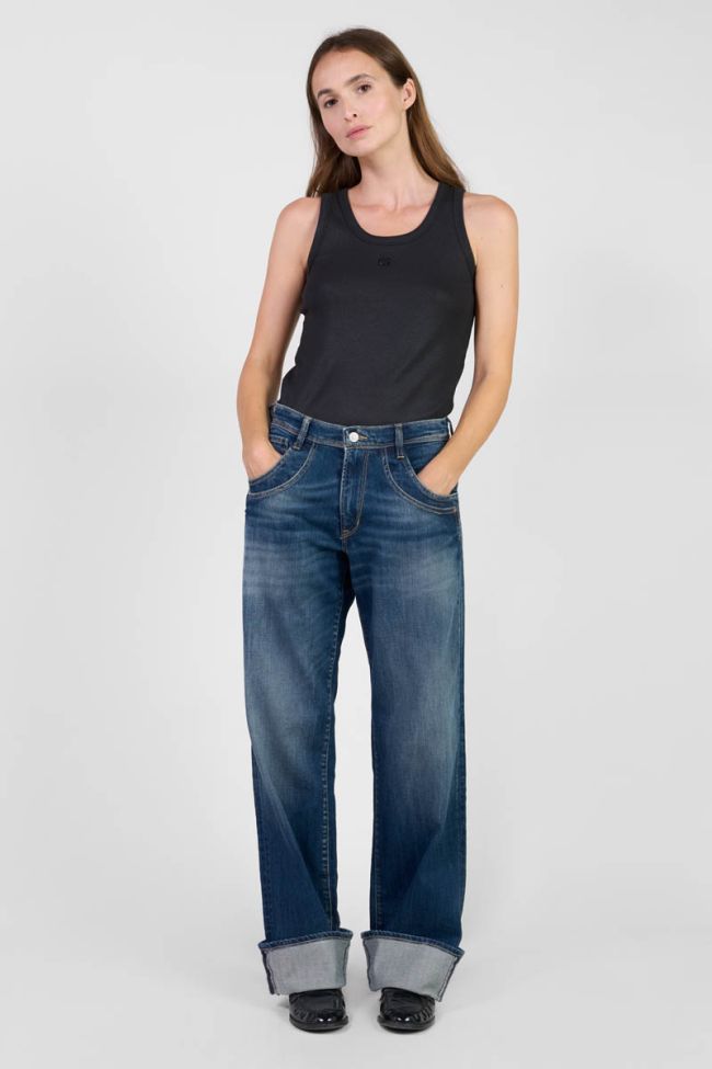 Jeans 400/28 regular loose Revers taille haute bleu N°2