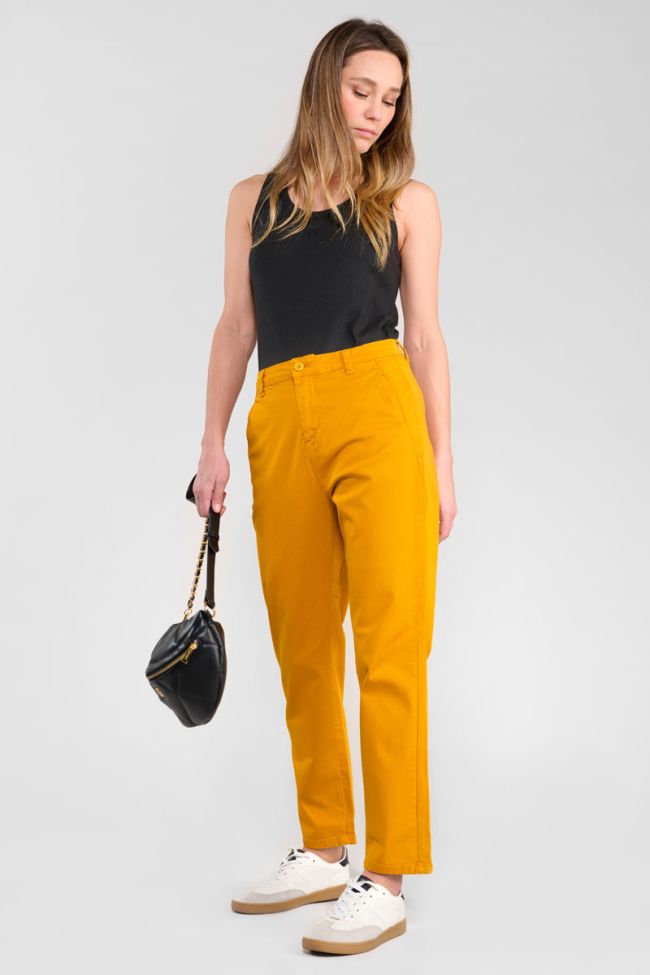 Erle yellow chino trousers