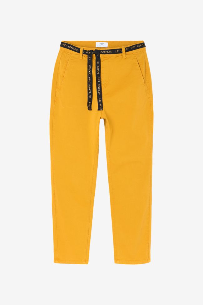 Erle yellow chino trousers