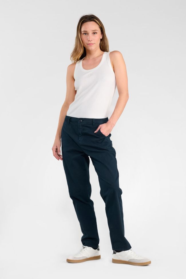 Erle navy blue chino trousers