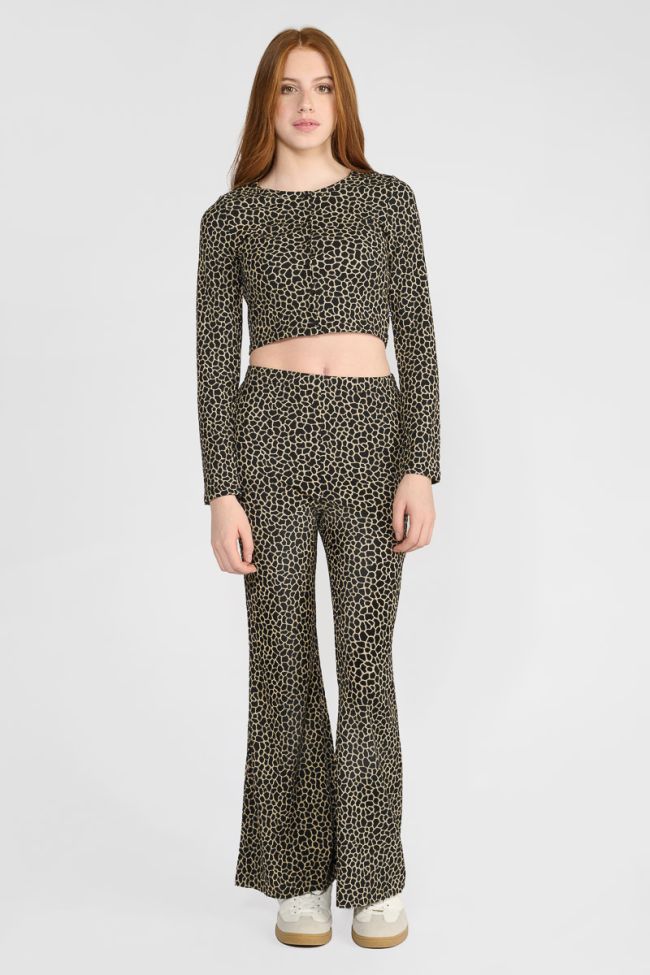 Black Crisegi patterned pants