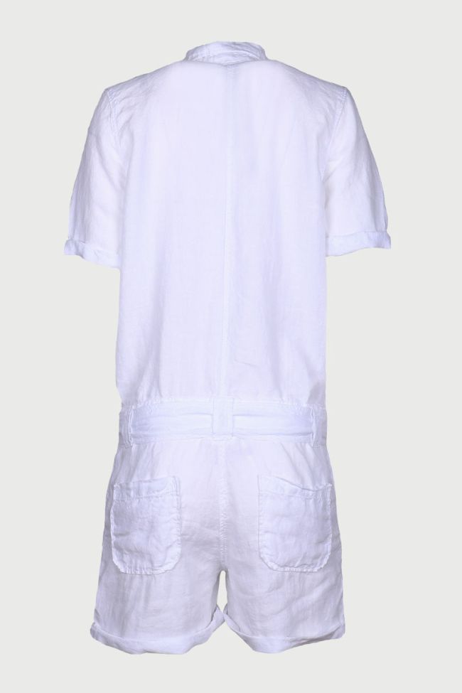 Fever white linen jumpsuit