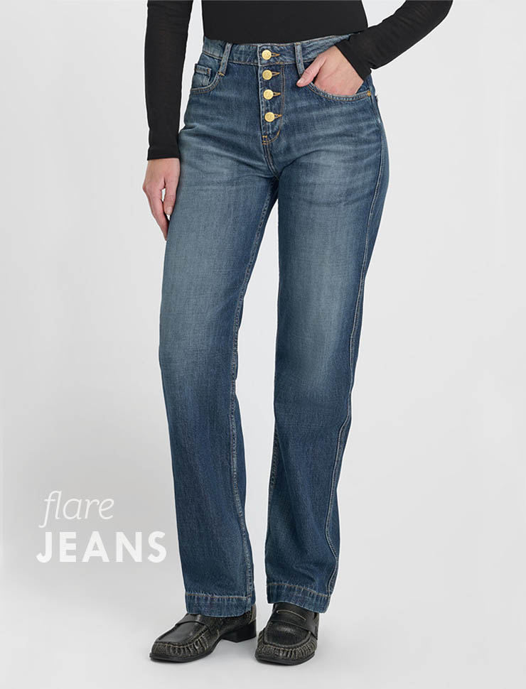 flared jeans for women le temps des cerises