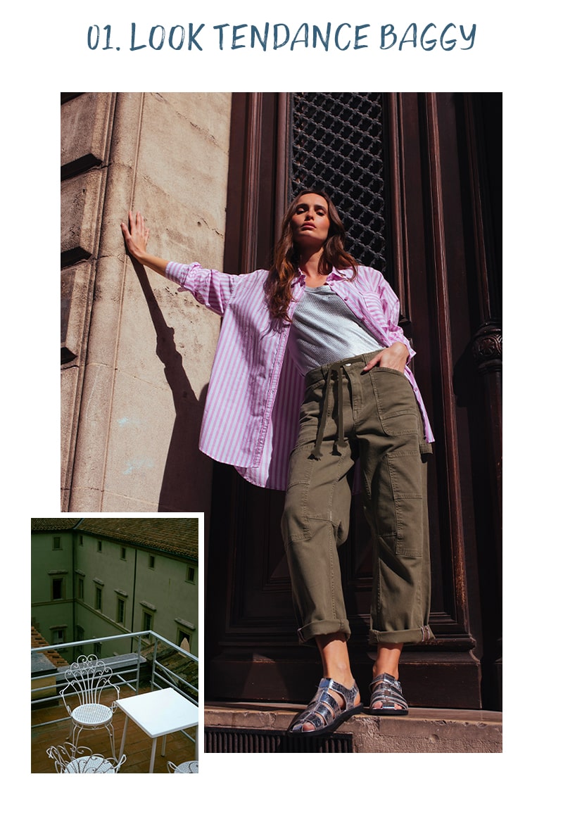 jeans balloon femme look tendance baggy